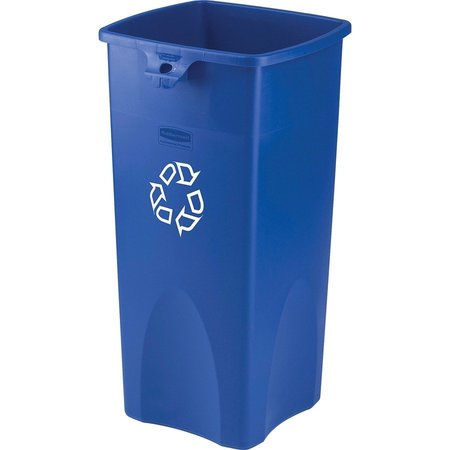 RUBBERMAID COMMERCIAL 23 gal Square Untouchable Square Container, Blue, Resin RCP356973BECT
